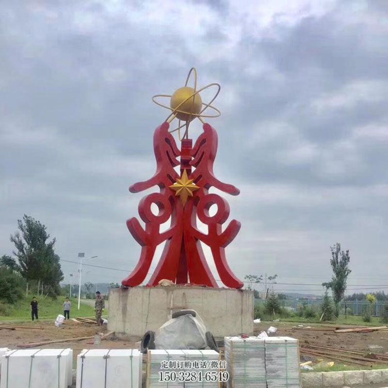 戶外科技之星雕塑通用，多彩藝術，不銹鋼科技之星雕塑供應