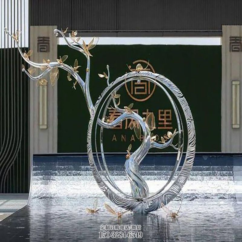 圓圈雕塑供求，噴泉雕塑，不銹鋼圓圈雕塑優(yōu)選