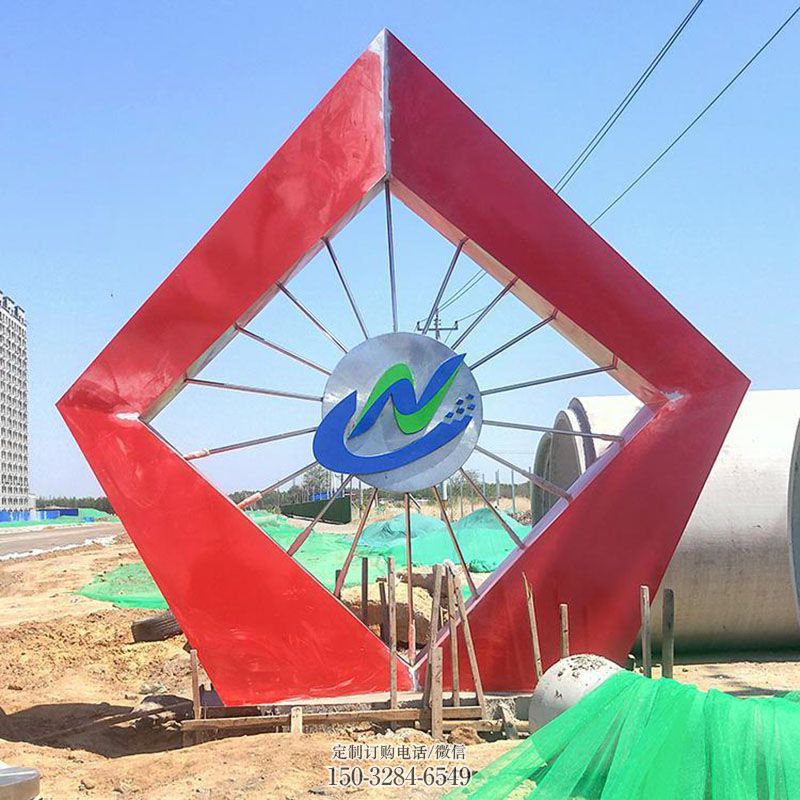 花園科技之星雕塑批發(fā)，標(biāo)識雕塑，展示不銹鋼科技之星雕塑