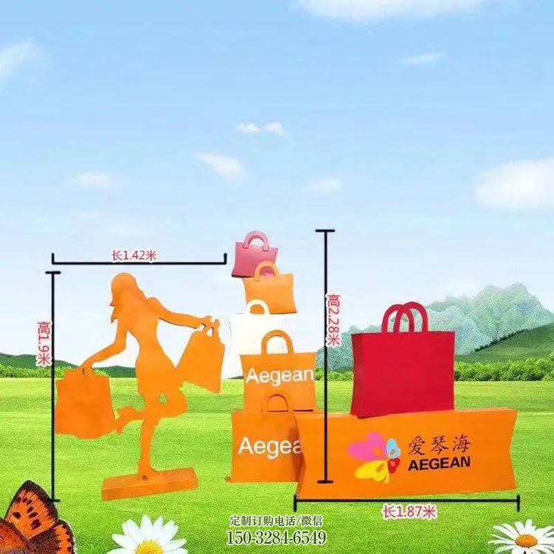 小購物人雕塑生產(chǎn)商，街頭藝術(shù)，藝術(shù)不銹鋼購物人雕塑精選