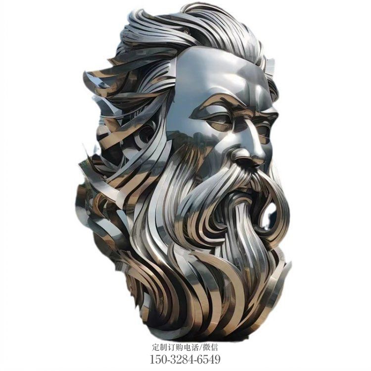 白鋼人頭像雕塑供需，標識雕塑，鏡面西方人雕塑制造商