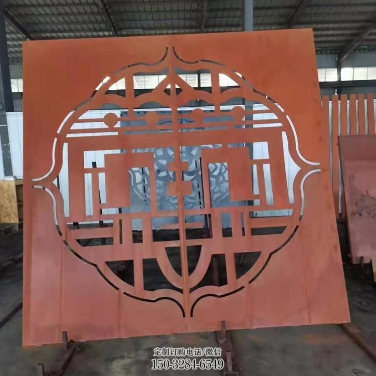 鏤空景墻雕塑，耐候鋼鏤空工藝設(shè)計(jì)
